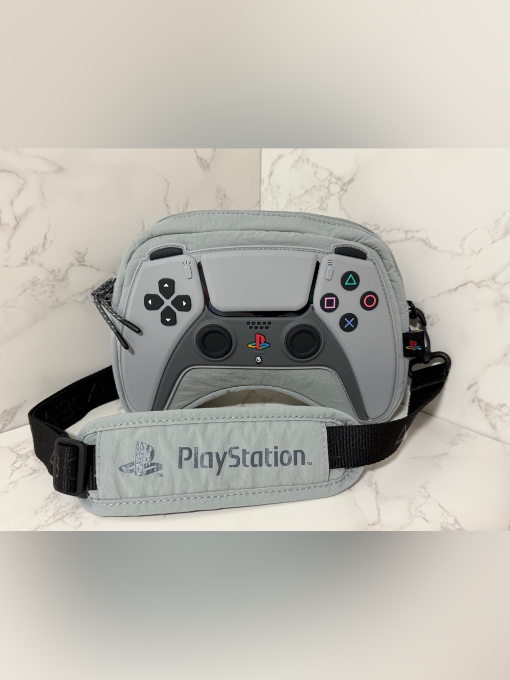 Zara Light Gray PlayStation Controller Crossbody Bag